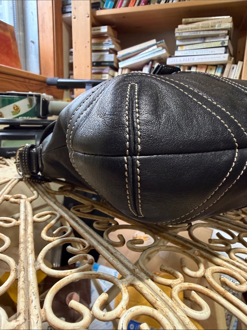 Coach SoHo Flap 9480 Black Leather Crossbody with Buckle Detail - Picture 8 of 14